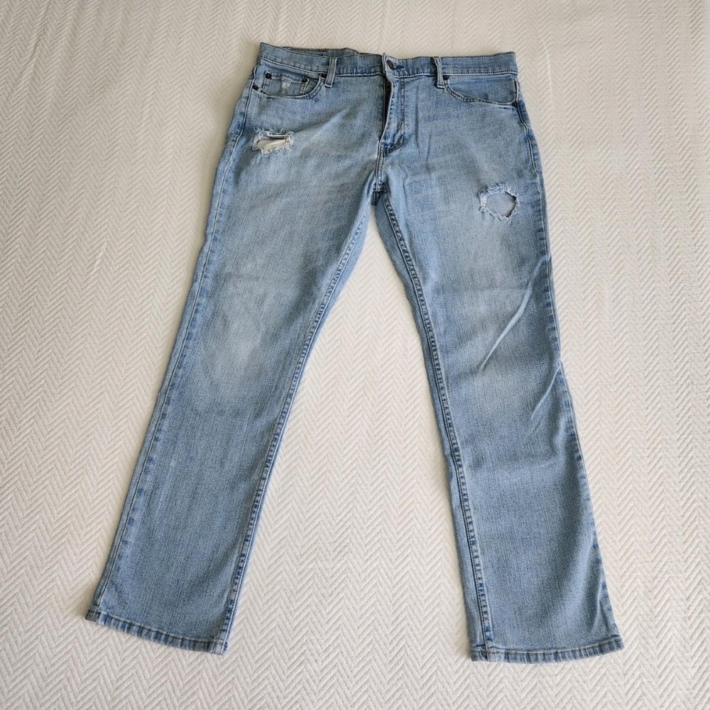 Hollister Men's Light Blue Straight Jeans
